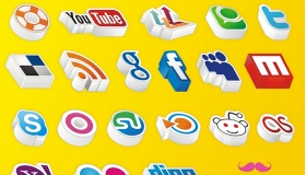 3D Social Icons
