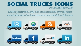 Social Trucks Icon Set
