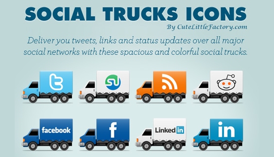 Social Trucks Icon Set