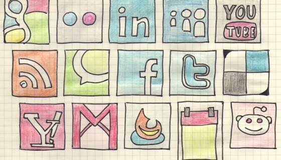 Hand Drawn Social Media Icons