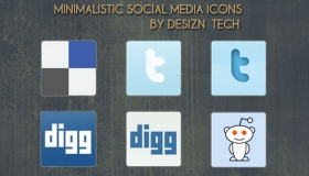 Minimalistic Social Media Icons