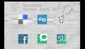Scribble Social Media Icons
