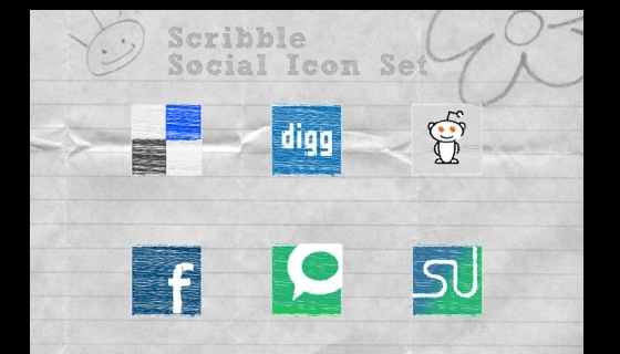 Scribble Social Media Icons