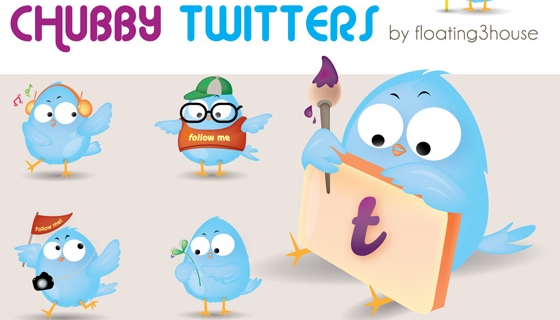 Chubby Twitter Icons