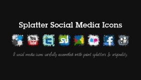 Splatter Social Media Icons