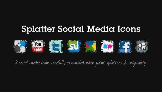 Splatter Social Media Icons