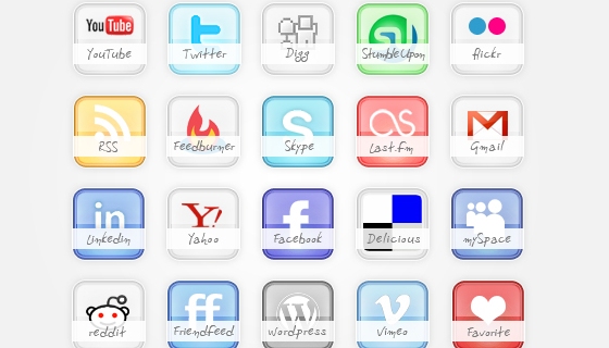 Glossy Social Icons