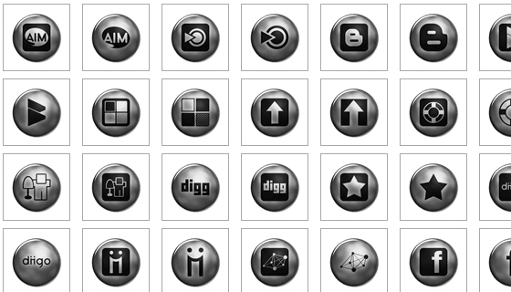 Ultra Glossy Silver Buttons