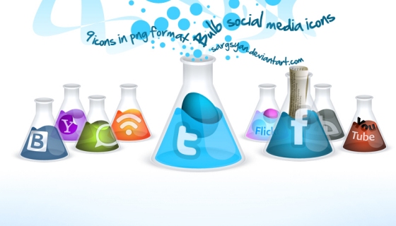 Bulb Social Media Icons