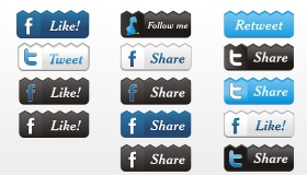 Facebook, Twitter, and RSS Feed Icons