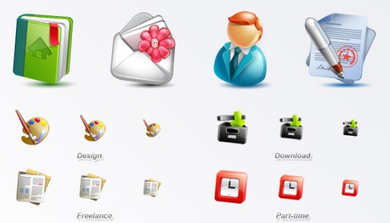 Cute Blogging Icon Set