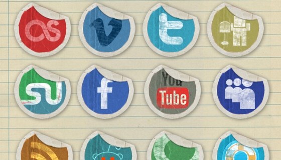 Grunge Peeling Stickers