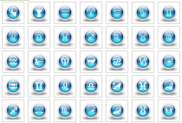 3d Glossy Blue Orbs Icons Culture
