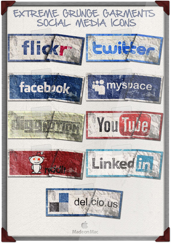 Extreme Grunge Icons by Colaja