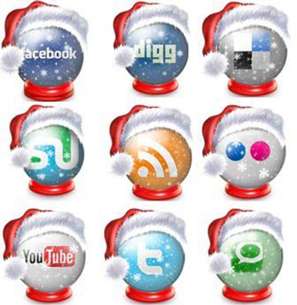 Free Holiday Social Icon Set