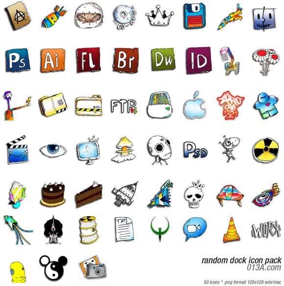 Random Dock Icon Pack by Beaucoupzero