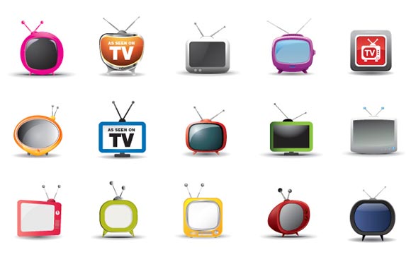 A Set of 15 TV Icons