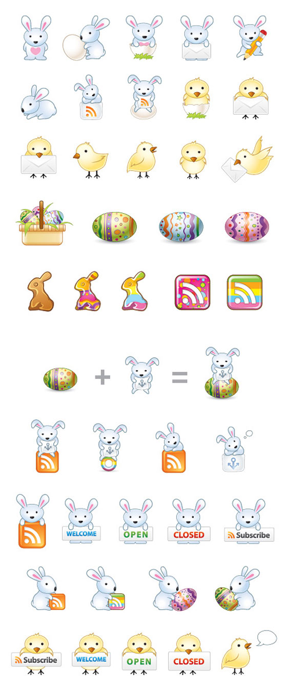 Easter Bunny Icons