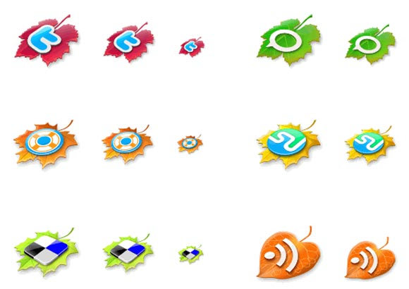 The Leaves Fall: A Social Icon Set 