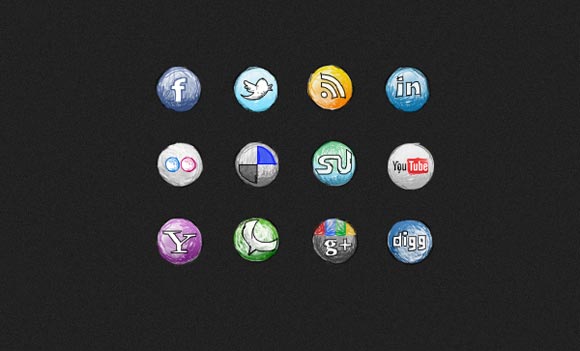 Hand Drawn Social Icons