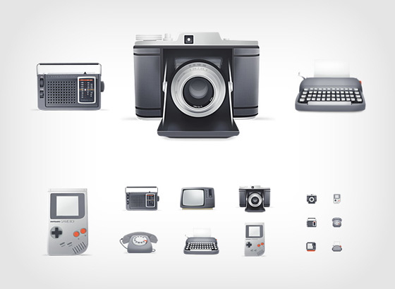 Old School Icon Set