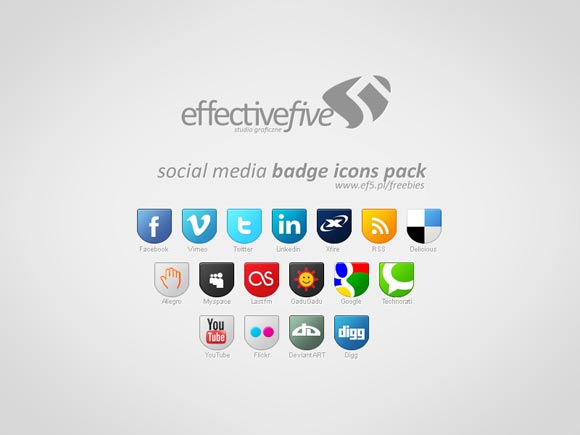 Social Media Badge Icons
