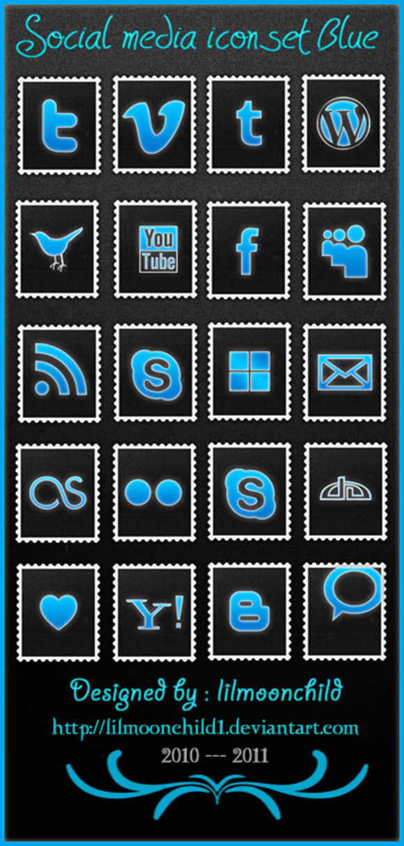 Blue Stamp by Lilmoonchild1