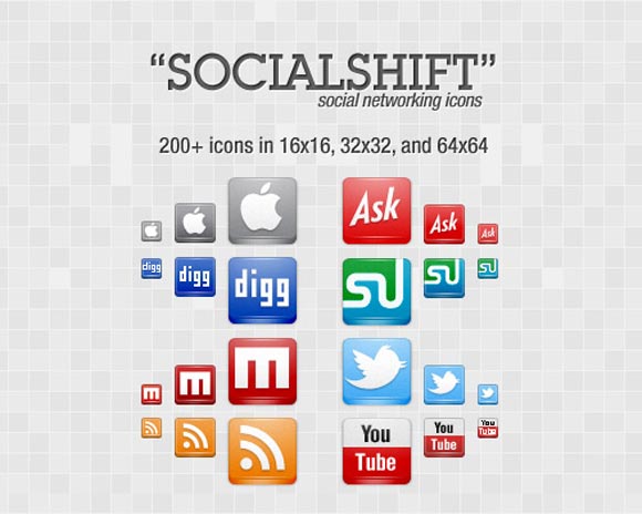 “SocialShift” Icon Set