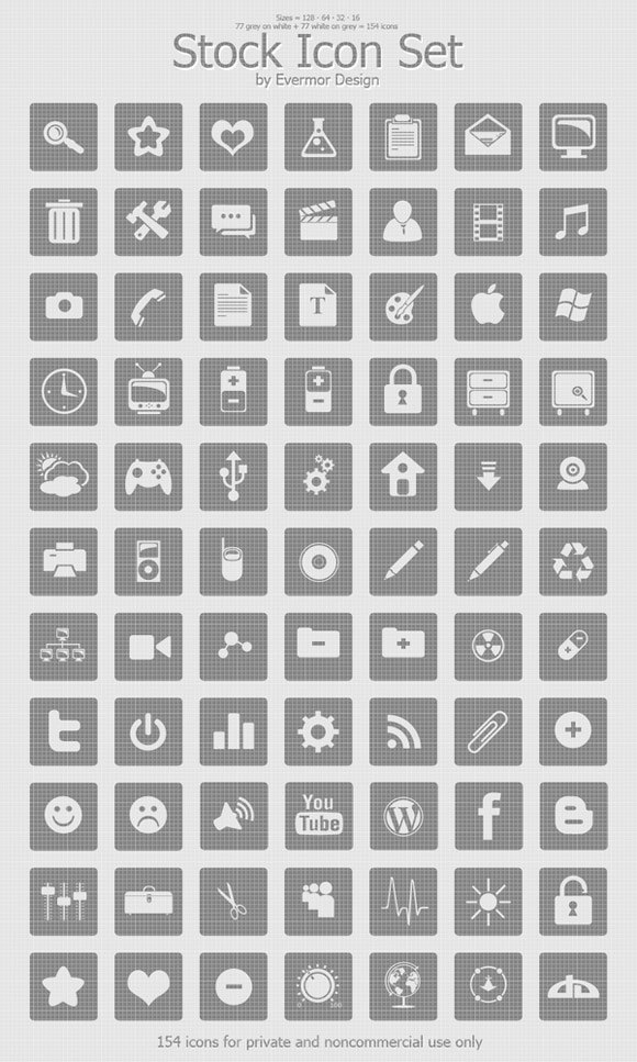 Stock Icon Set by Jason Mortimer