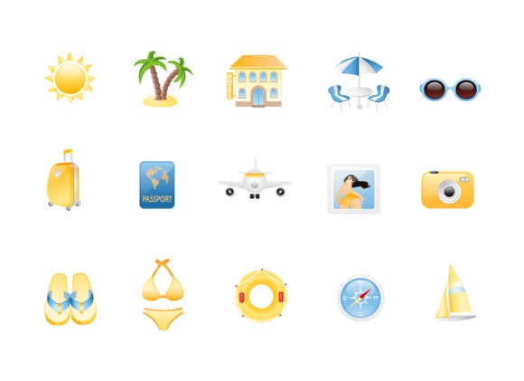 Summer Holiday Icon Set