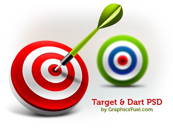 3D Target & Dart Icons