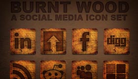 Burnt Wood: A Social Media Icon Set