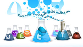 Bulb Social Media Icons by Sargsyan