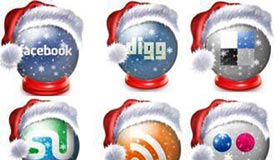 Free Holiday Social Icon Set