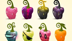 Peppers Icons by Kluke