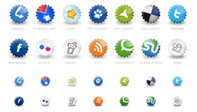 Set of social icons by Tydlinka