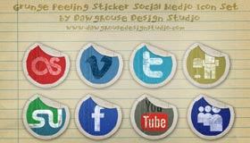 Grunge Peeling Stickers