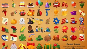 Events Icon Set by Nicubunu