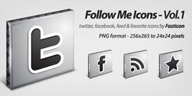 Follow Me Icons Vol 1 by Fasticon