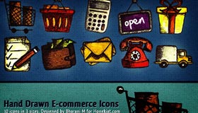 Hand-drawn E-Commerce Icon Set