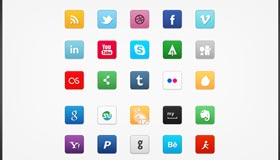 Mini Social Icon Set