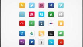 Mini Social Icon Set