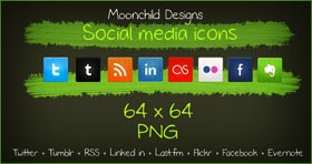 Social Media Icon Set by Lilmoonchild1