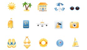 Summer Holiday Icon Set