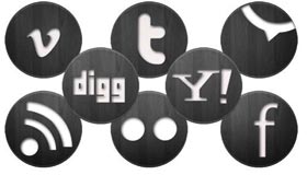 Wood Social Icons