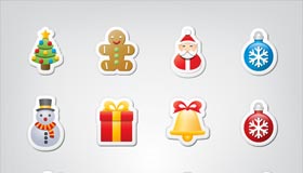 16 Free Xmas Sticker Icons