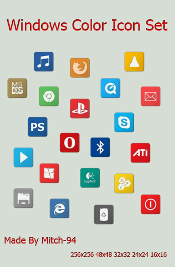 Windows Color Icon Set by Mitch-94